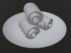 butter on plate Model 3D