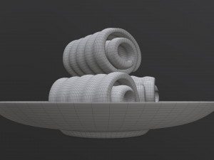 butter on plate Model 3D