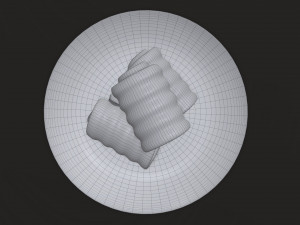 butter on plate Model 3D