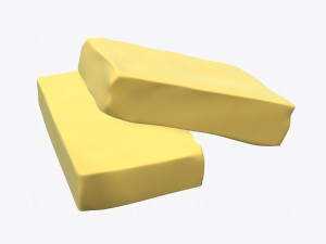 butter slices on ground Modelo 3D