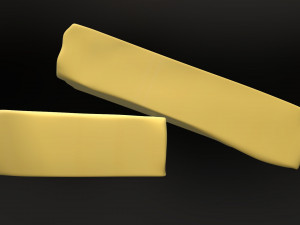 butter slices on ground 3Dモデル