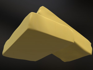 butter slices on ground 3Dモデル
