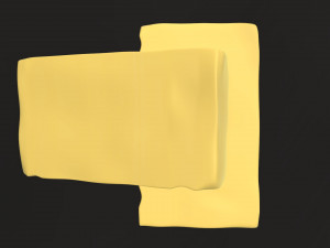 butter slices on ground 3Dモデル