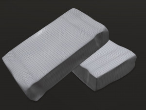 butter slices on ground 3Dモデル