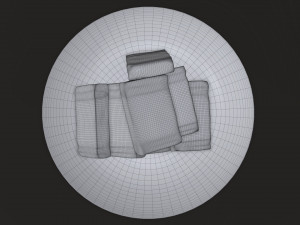 butter slices on plate Modèle 3D