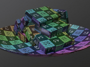butter slices on plate Modèle 3D
