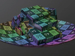 butter slices on plate 3D Model