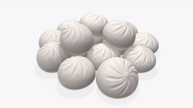 dumplings khinkali 02 Modelo 3D .c4d .max .obj .3ds .fbx .stl .blend 