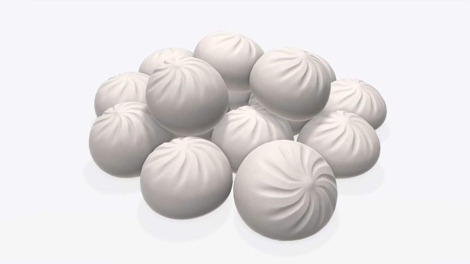 dumplings khinkali 02 3D Model .c4d .max .obj .3ds .fbx .stl .blend 