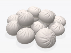 dumplings khinkali 02 3D Model