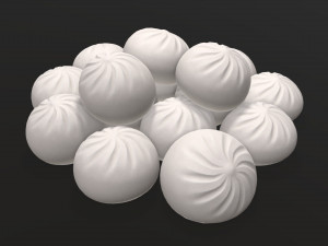 dumplings khinkali 02 Modelo 3D