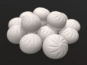 dumplings khinkali 02 3D Model