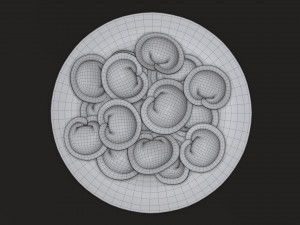 dumplings on white plate 3D-Modell