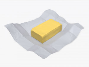 butter with paper on ground Modelo 3D