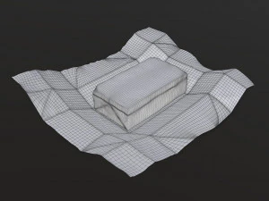 butter with paper on ground 3D Model