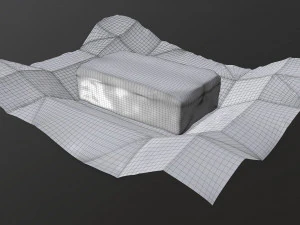 butter with paper on ground 3D Model