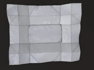butter with paper on ground 3D Model