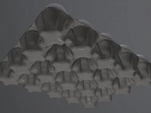 egg cardboard base for 20 eggs 3D Model