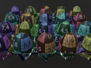 egg cardboard base for 20 eggs 3D Model