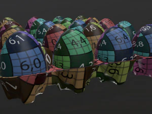 egg cardboard base for 20 eggs 3D Model