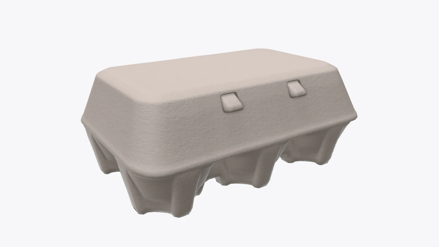 egg cardboard package for 6 eggs 3D Model .c4d .max .obj .3ds .fbx .stl .blend