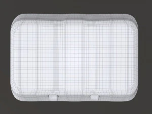 egg cardboard package for 6 eggs 3D Model