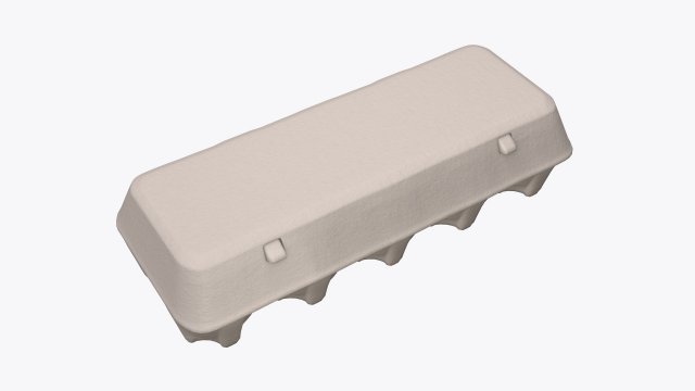 egg cardboard package for 10 eggs Modelo 3D .c4d .max .obj .3ds .fbx .stl .blend 