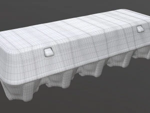 egg cardboard package for 10 eggs 3D Model