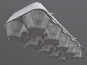 egg cardboard package for 10 eggs Modelo 3D