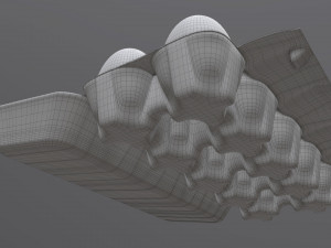 egg cardboard package for 10 eggs opened 3D 模型