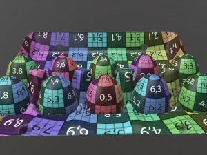egg cardboard package for 10 eggs opened 3D Model