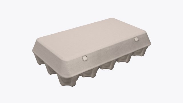 egg cardboard package for 15 eggs 3D Model .c4d .max .obj .3ds .fbx .stl .blend 