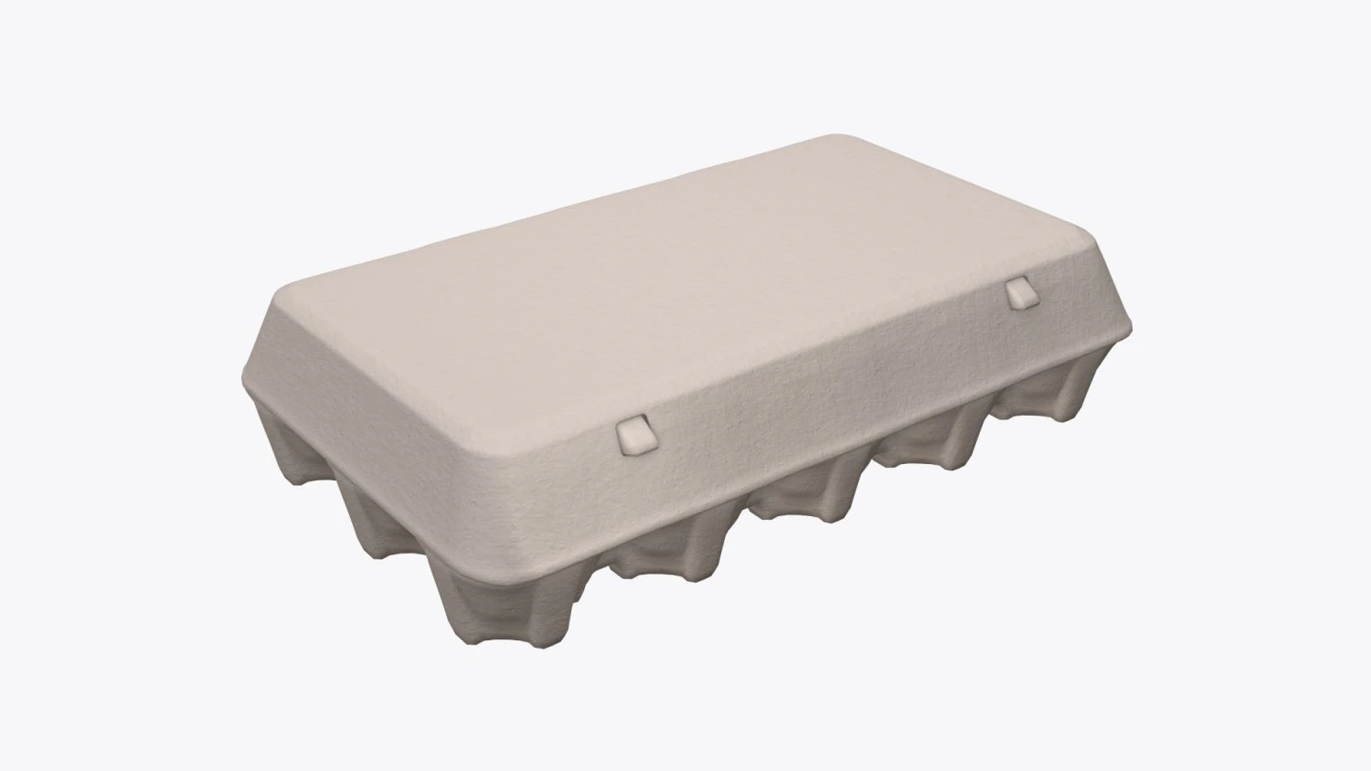 egg cardboard package for 15 eggs 3D Model .c4d .max .obj .3ds .fbx .stl .blend 