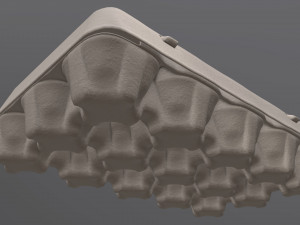 egg cardboard package for 15 eggs 3D Model
