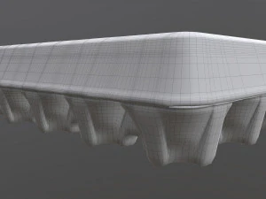 egg cardboard package for 15 eggs 3D Model