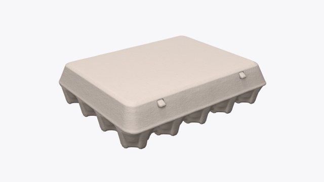 egg cardboard package for 20 eggs 3D 模型 .c4d .max .obj .3ds .fbx .stl .blend 