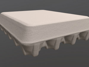egg cardboard package for 20 eggs 3D 模型