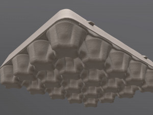 egg cardboard package for 20 eggs 3D 模型