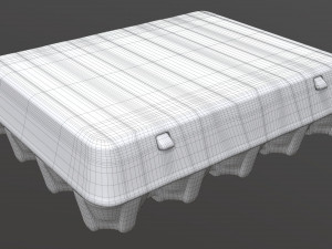 egg cardboard package for 20 eggs 3D 模型