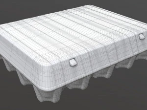 egg cardboard package for 20 eggs 3D Model