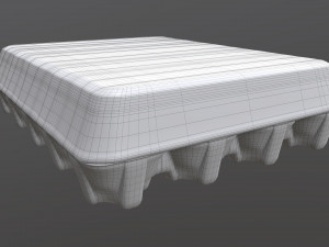 egg cardboard package for 20 eggs 3D 模型