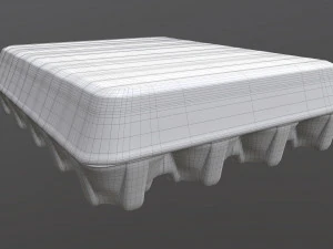 egg cardboard package for 20 eggs 3D Model