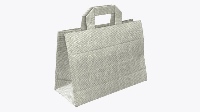 fabric bag medium with handle Modelo 3D .c4d .max .obj .3ds .fbx .stl .blend 
