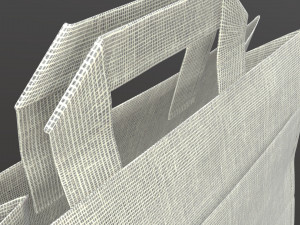 fabric bag medium with handle Modelo 3D
