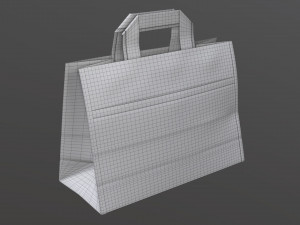 fabric bag medium with handle Modelo 3D