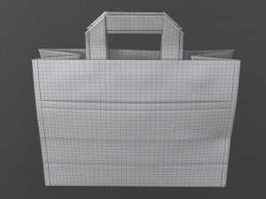 fabric bag medium with handle Modelo 3D