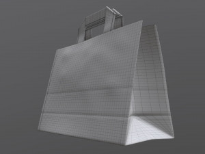 fabric bag medium with handle Modelo 3D