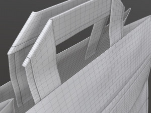 fabric bag medium with handle Modelo 3D