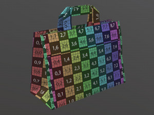 fabric bag medium with handle Modelo 3D