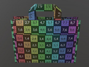 fabric bag medium with handle Modelo 3D